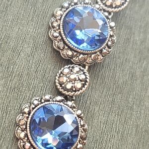 Elegant Blue and Silver Necklace